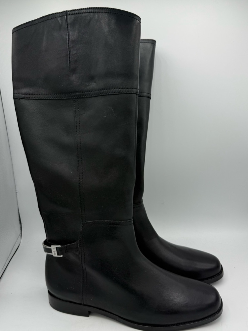 Lauren Ralph Lauren Women's Berna Tall Riding Boots  Size 8.5 Black Leather